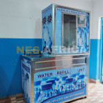 SINGLE WATER VENDING MACHINE  WITH MUNICIPAL PURIFIER AND A RINSING POINT